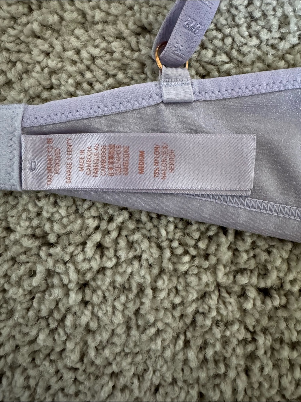 Savage X Fenty sheer purple lavender lilac sparkle holographic bralette (Med) - Picture 5 of 6